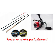 Fīdera komplekts Miracle Fish Big Bull 3,90m 50-150g+Crystal PL4000+Mermaid pītā aukla