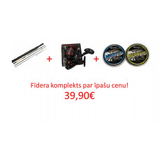 Fīdera komplekts FL Spirado Feeder 3,90m 50-150g+Crystal LD4000+Mermaid pītā aukla