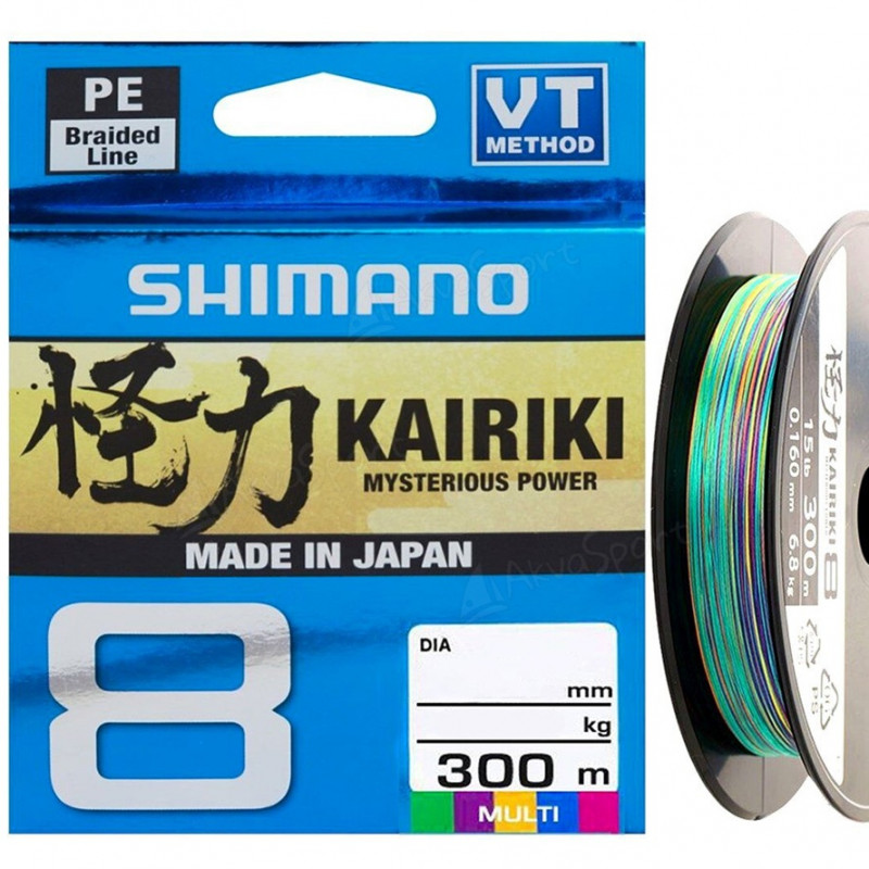 Pītā aukla SHIMANO KAIRIKI 8 PE BRAID 300M, Multocolor