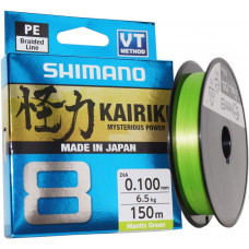 Pītā aukla SHIMANO KAIRIKI 8 PE BRAID 150M, Mantis Green