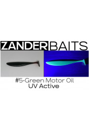 ZanderBaits silikona māneklis Zander Shaker 5’ 12,5cm #5-Green Motor Oil UV Active