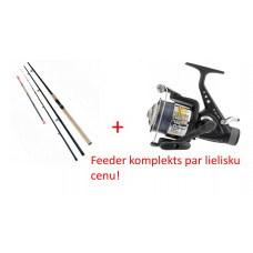 Fīdera komplekts Miracle Fish Big Bull 3,90m 50-150g+Mifine Rapid 4000B