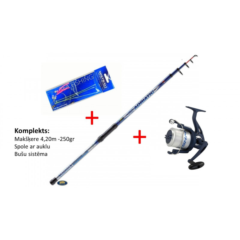 Komplekts butēm Lineaeffe Adriatic  4,20m -250g+Shizuka SK-14 50+sistēma