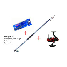 Komplekts butēm Lineaeffe Adriatic  4,20m -250g+Mistrall Sea Baster 6000+sistēma