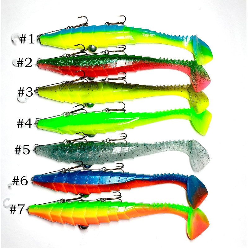 Pilnībā aprīkota gumijas zivs Frap Geko 26cm (vietējā meistara ražojuma)