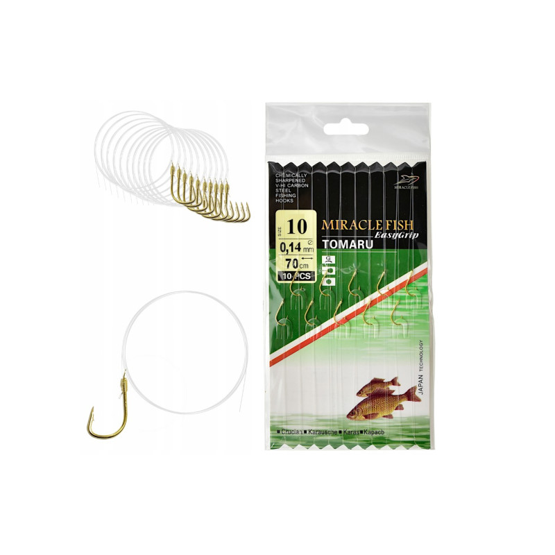 Miracle fish  āķi ar pavadiņām Tomaru #6 #8 #10