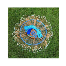 Pītās auklas metamais tīkls 3m diametrā ar acs diametru 22mm