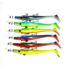 Aprīkotas gumijas zivis Pig Shad 26cm (vietējā meistara ražojuma)