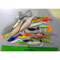Gumijas zivis 4 - 10cm, dažādas krāsas un modeļi