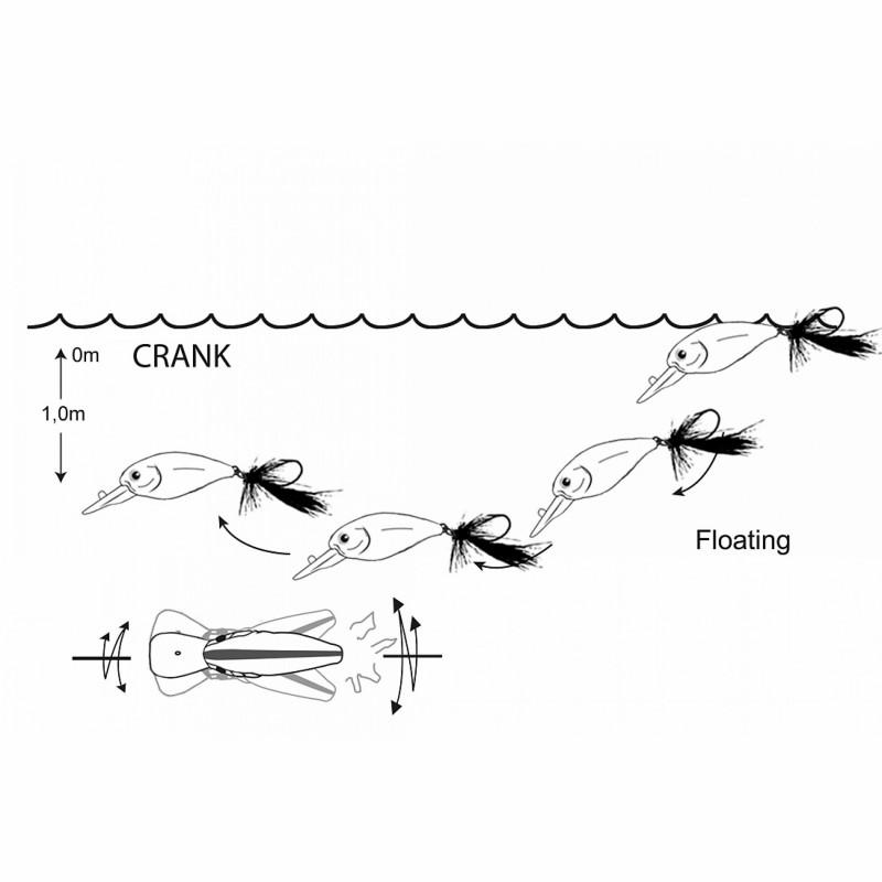 Voblers Cormoran COR F16, 2,7cm 2,5gr