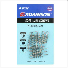 Robinson skrūves gumijas zivīm 6mm un 8mm