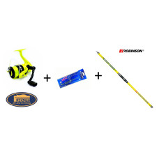 Komplekts butēm Robinson SeaFox Sorrento 4,20m 100-200g + Lineaeffe Shizuka SK-3 50+sistēma
