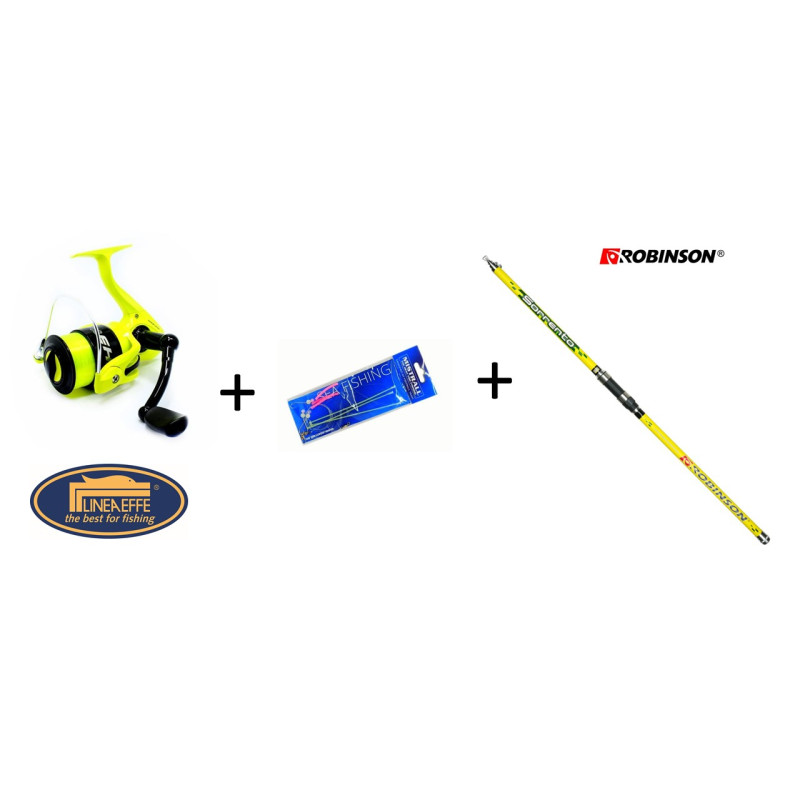 Komplekts butēm Robinson SeaFox Sorrento 4,20m 100-200g + Lineaeffe Shizuka SK-3 50+sistēma