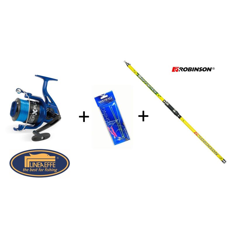 Komplekts butēm Robinson Sorrento 4,20m 100-200g + Lineaeffe Sea Explorer 6000 +sistēma