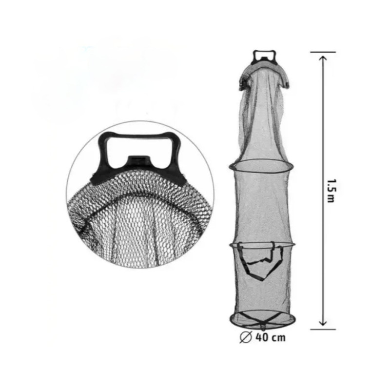 Miracle Fish zivju uzglabājamais tīkls ar rokturi 40cm x 150cm