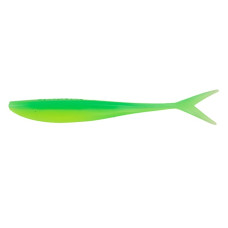 ZanderBaits silikona DROP SHOT māneklis V-Tail FAT 5.5’ 14cm #7-Lime chart UV Active