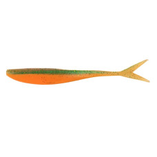 ZanderBaits silikona DROP SHOT māneklis V-Tail FAT 5.5’ 14cm #6-Mad Carrot UV Active