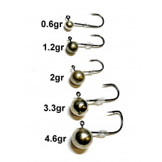 Volframa jig galvas 0.6gr-4.6gr